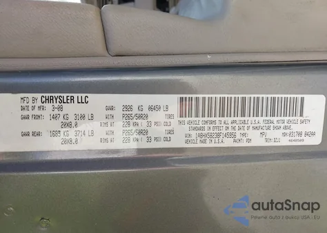 2008 Chrysler Aspen Limited из США, поврежденный, VIN 1A8HX58238F145956